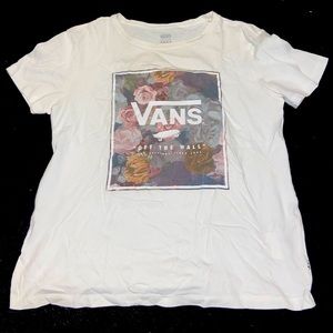 Vans white graphic t shirt